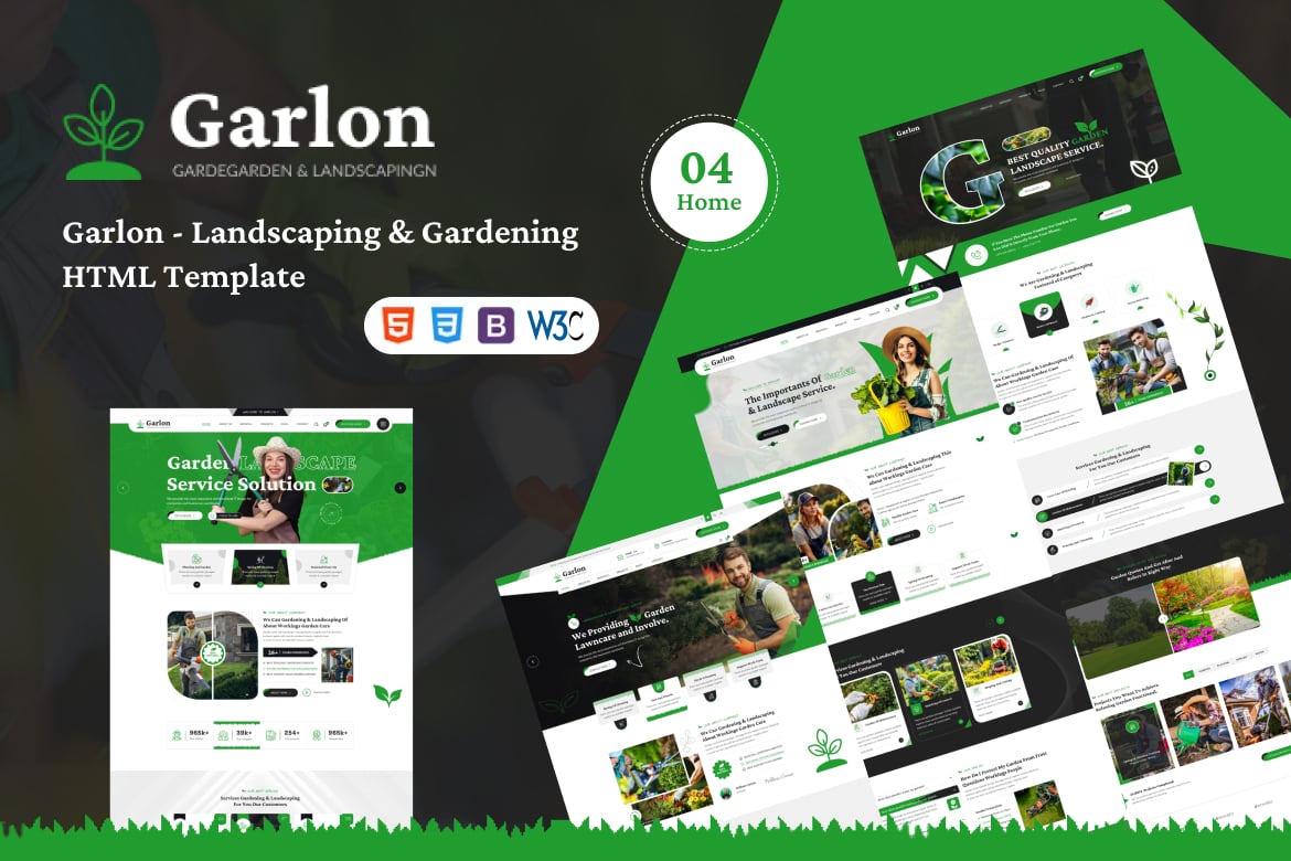 Garlon – Template Website Modern untuk Pertamanan dan Lanskap