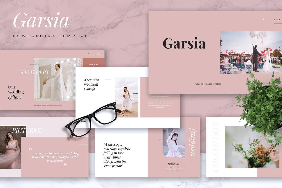 GARSIA - Template Powerpoint Organisasi Pernikahan yang Menarik