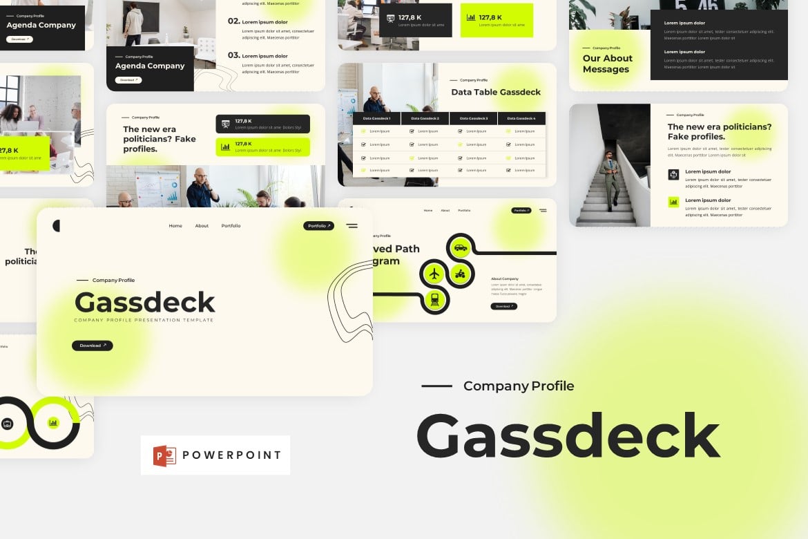 Gassdeck - Template Presentasi Profil Perusahaan yang Modern dan Profesional