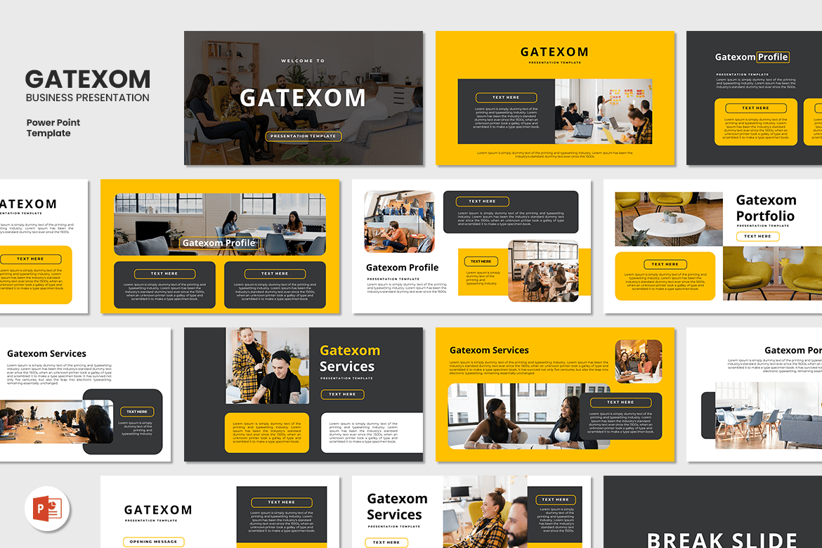 Gatexom - Template PowerPoint Bisnis yang Menarik