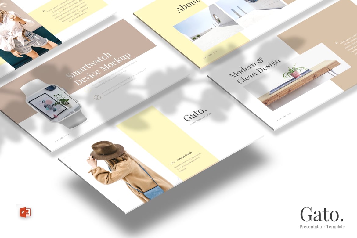 Template Powerpoint Gato - Presentasi Modern dan Menarik