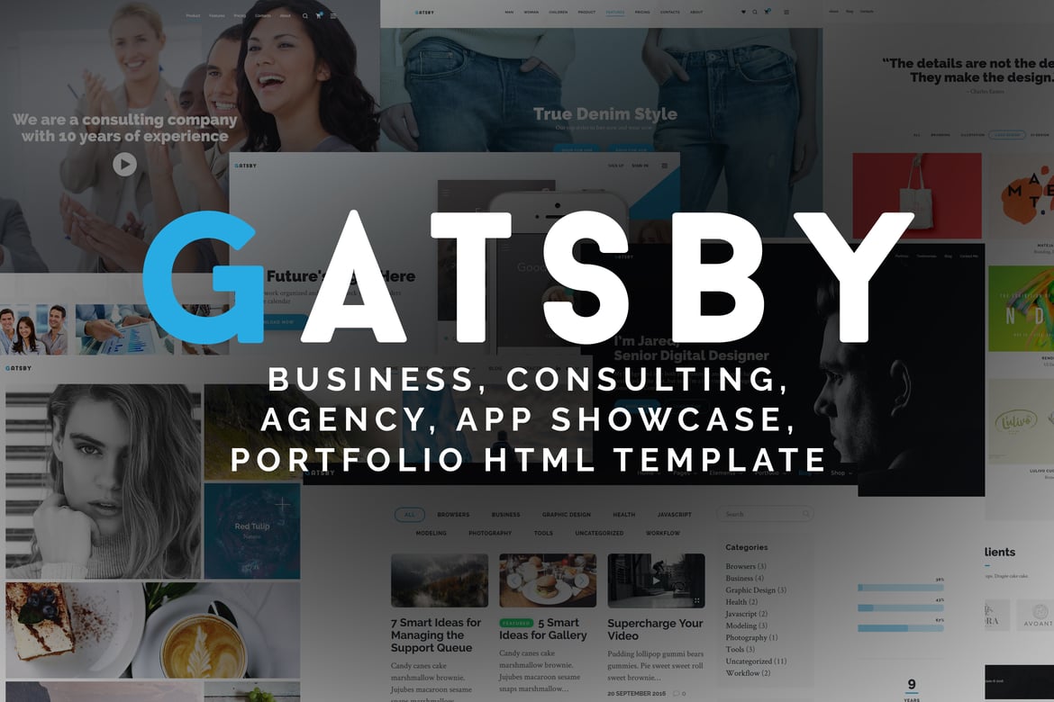 Gatsby - Template Website Bisnis dan Konsultasi Modern