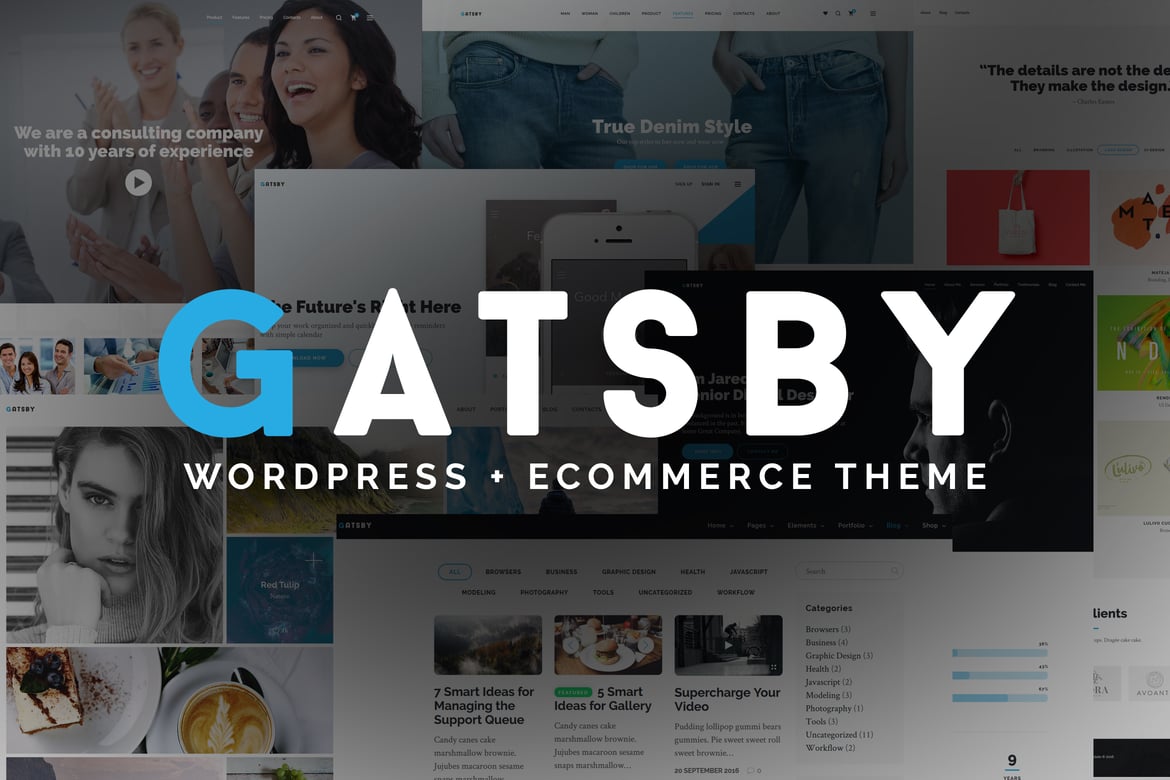 Gatsby - Tema WordPress Modern untuk eCommerce dan Website Lainnya