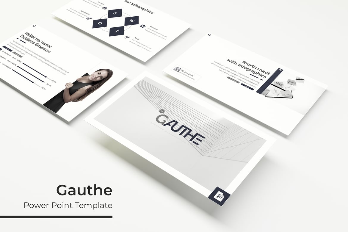 Gauthe - Template PowerPoint Kreatif dan Menarik
