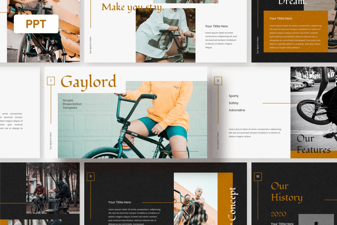 Template PowerPoint Gaylord - Elegan dan Minimalis untuk Presentasi Anda
