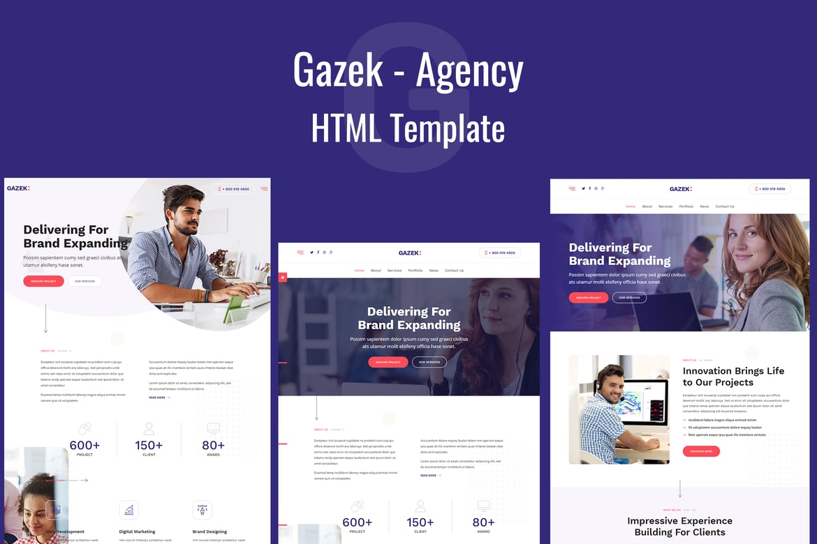 Gazek - Template Website Portofolio Kreatif HTML