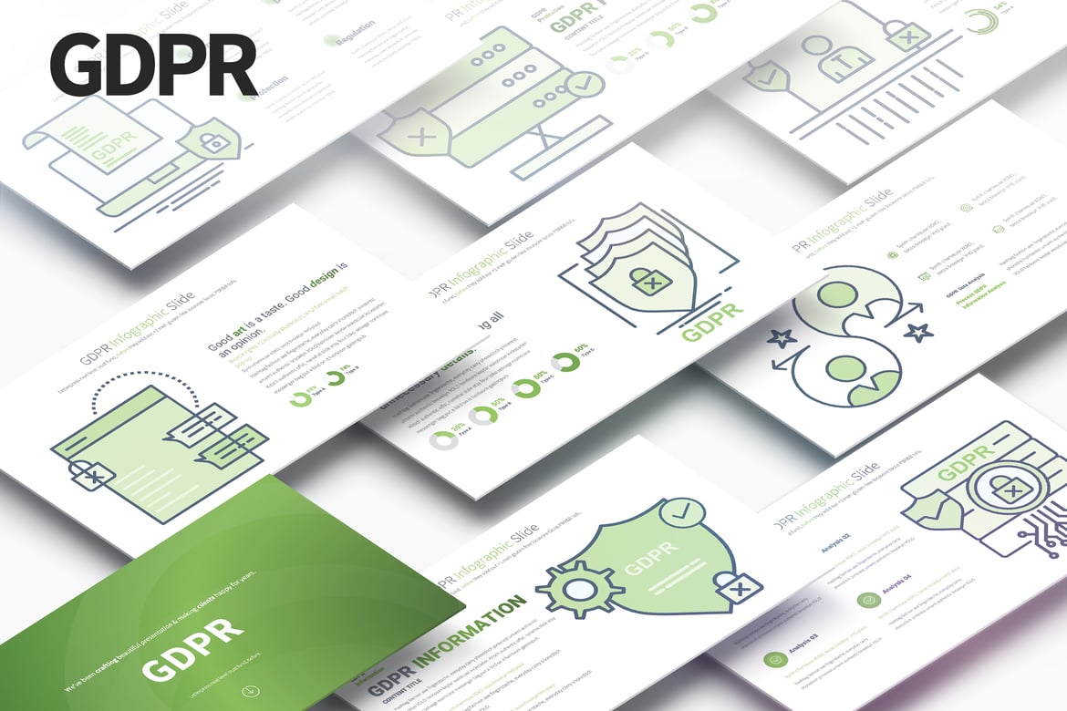 Template PowerPoint Infografis GDPR yang Menarik dan Profesional