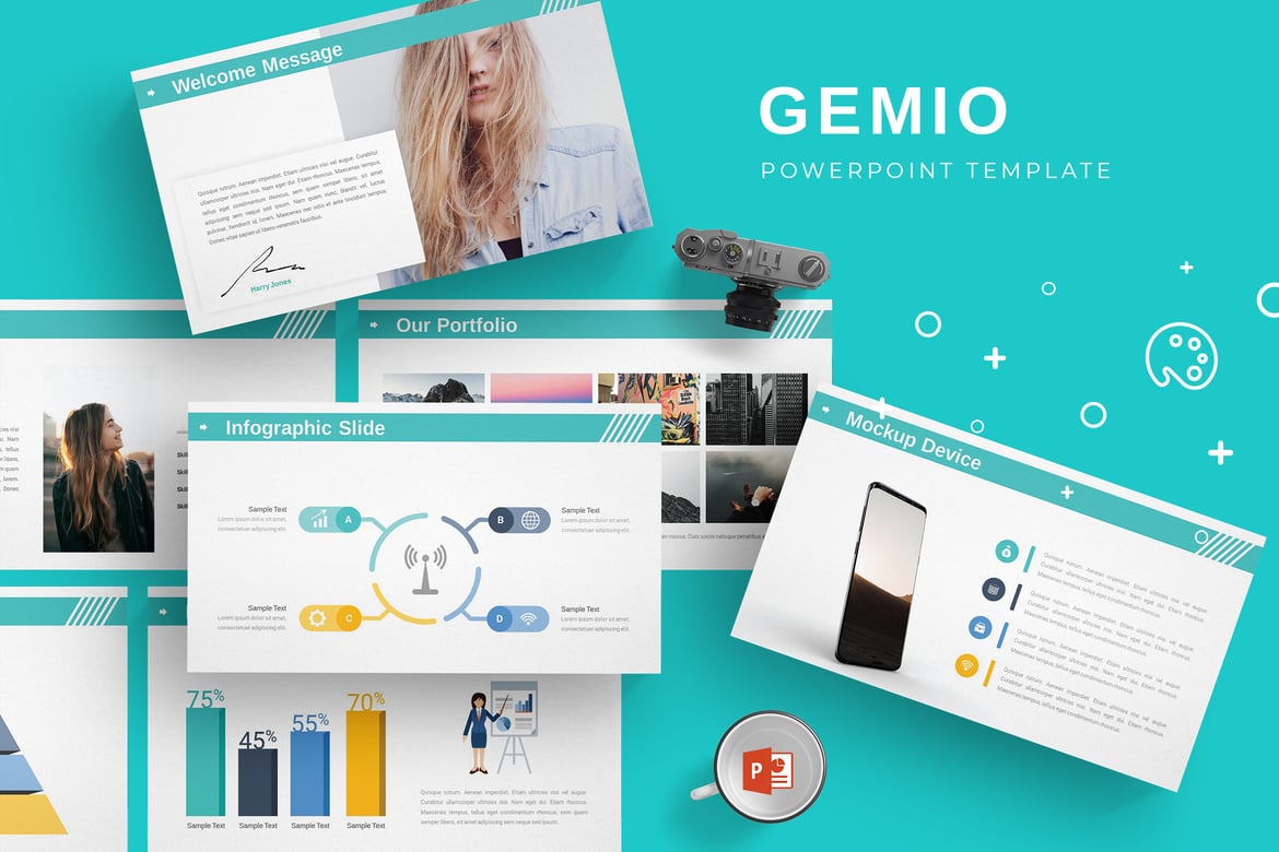 Gemio - Template Powerpoint Kreatif untuk Presentasi Anda