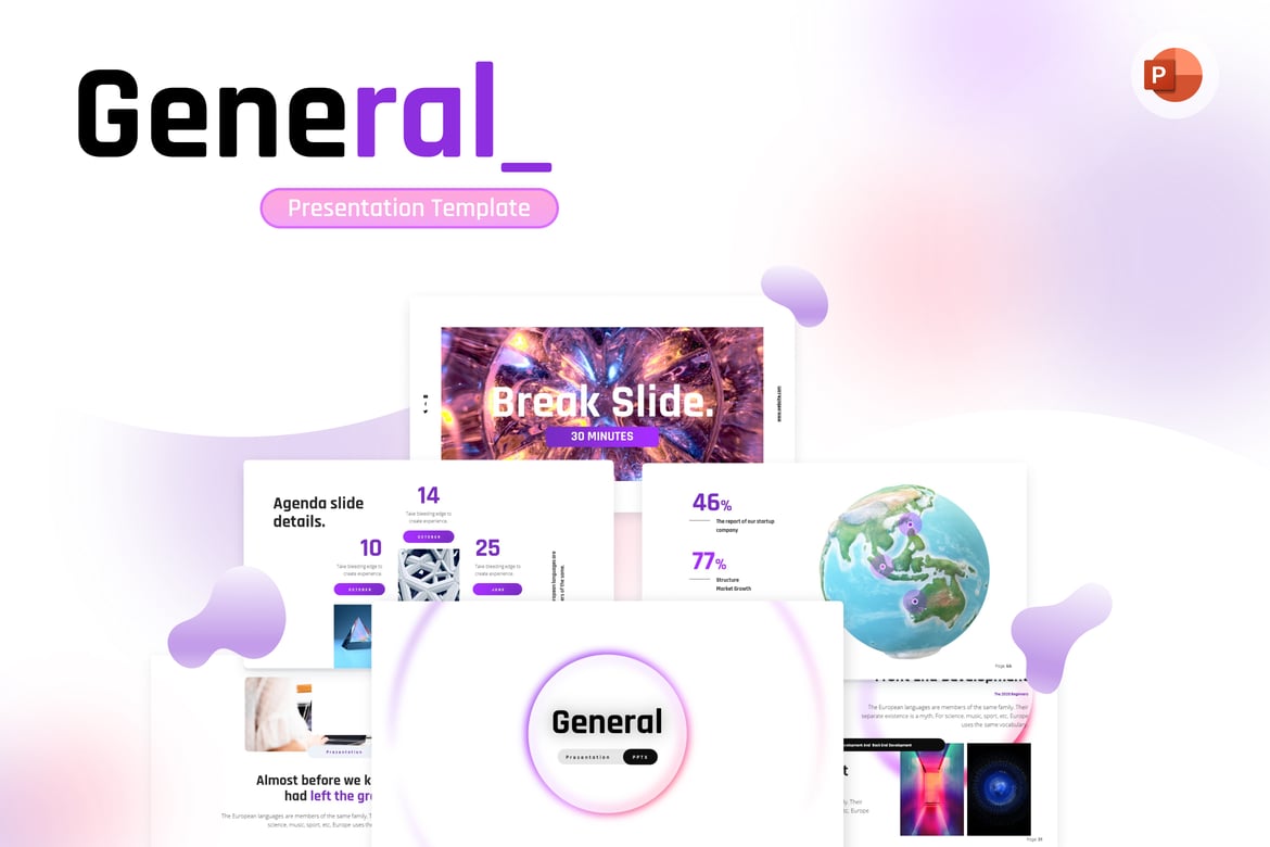 Template PowerPoint Kreatif Umum untuk Presentasi Menarik