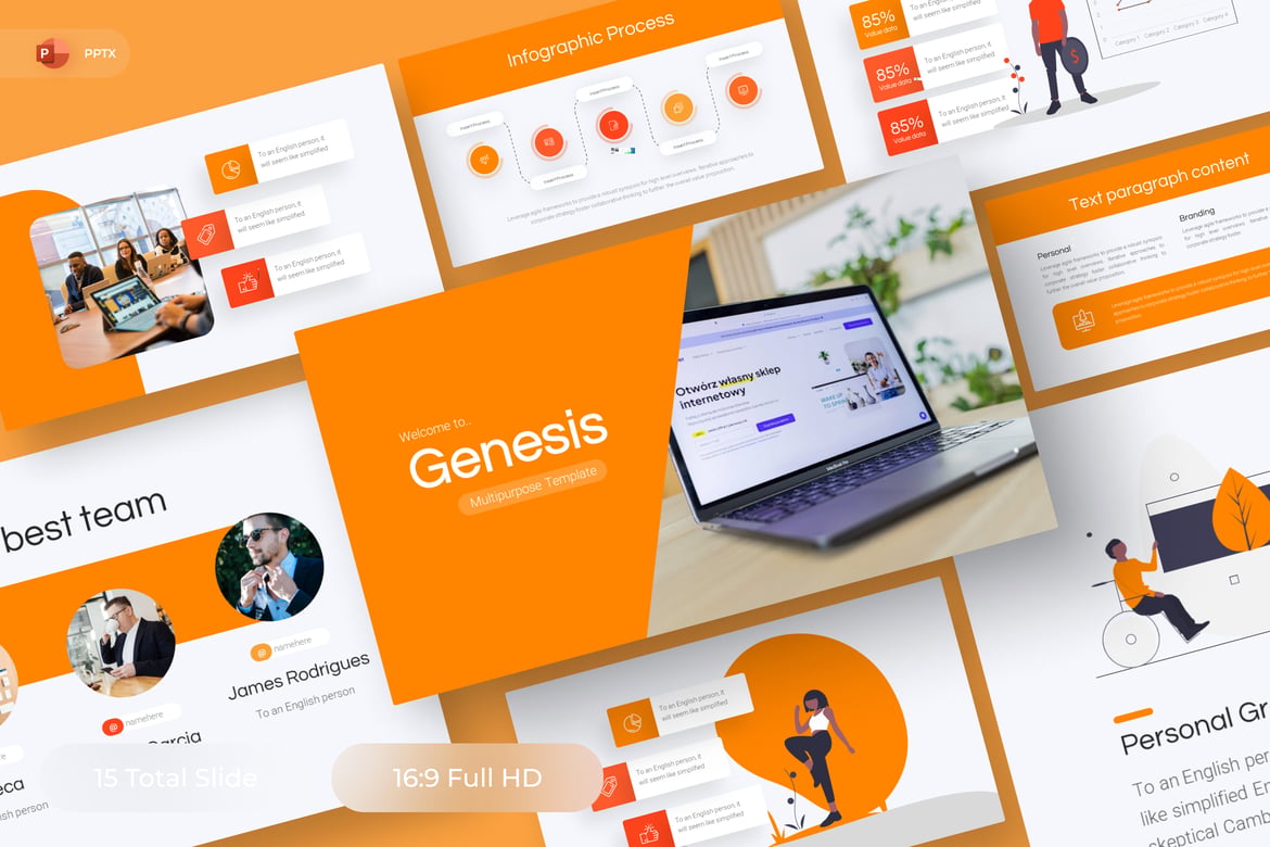 Genesis - Template PowerPoint Serbaguna yang Menarik