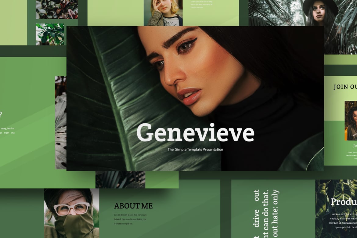 Template PowerPoint Genevieve yang Menawan
