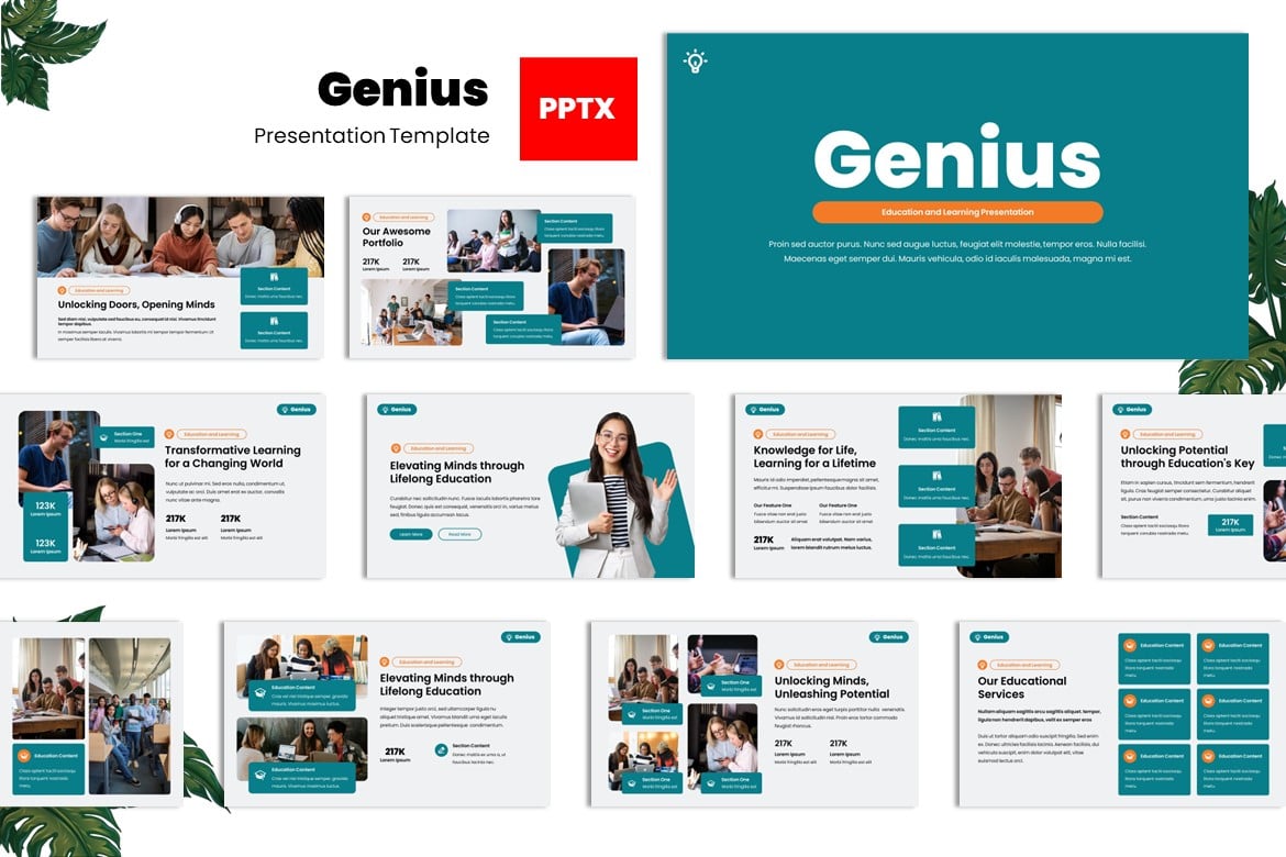 Template Powerpoint Genius untuk Pendidikan dan Pembelajaran yang Modern