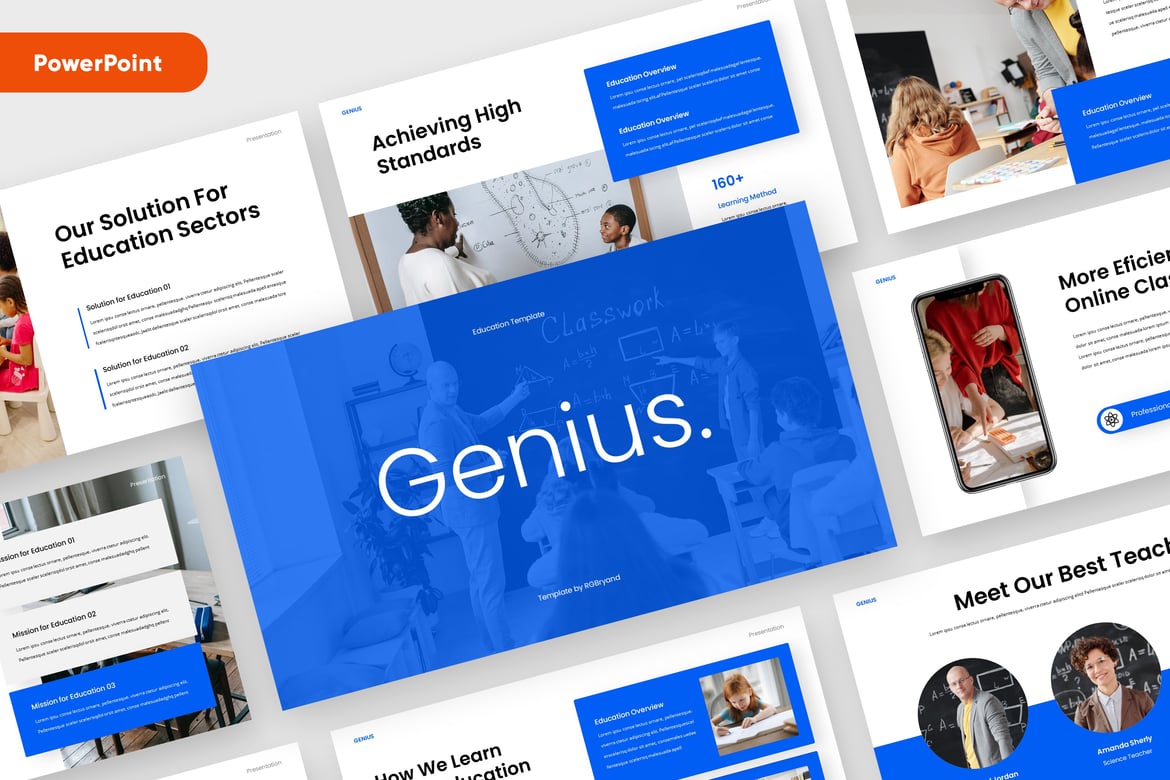 Template Presentasi PowerPoint GENIUS yang Profesional dan Menarik