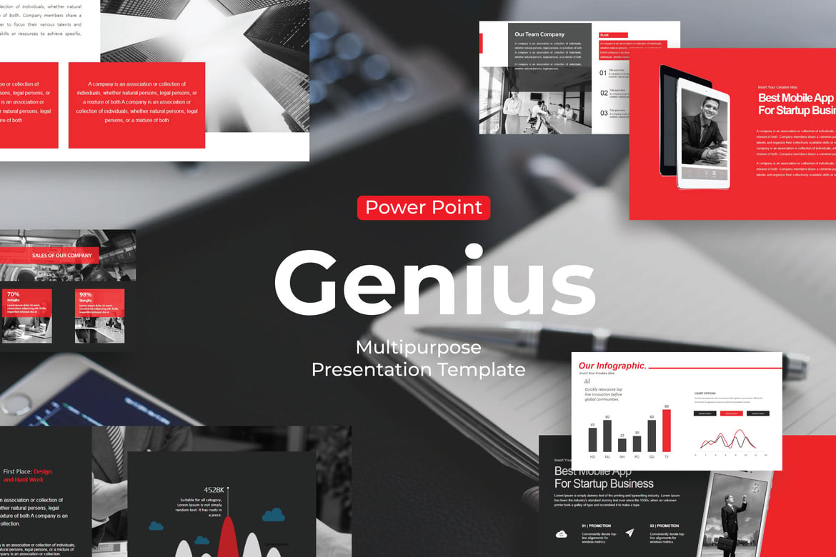 Template PowerPoint Genius - Solusi Presentasi Kreatif dan Profesional