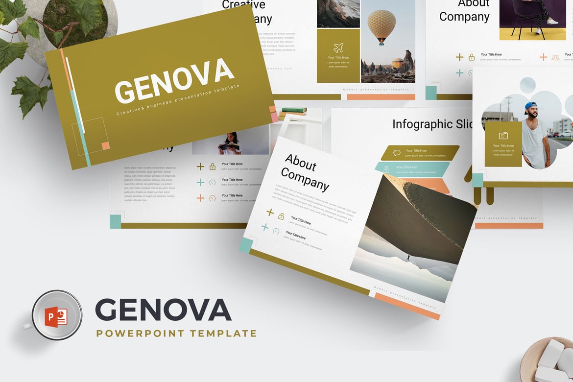 Template PowerPoint Genova - Presentasi Profesional untuk Semua Kebutuhan