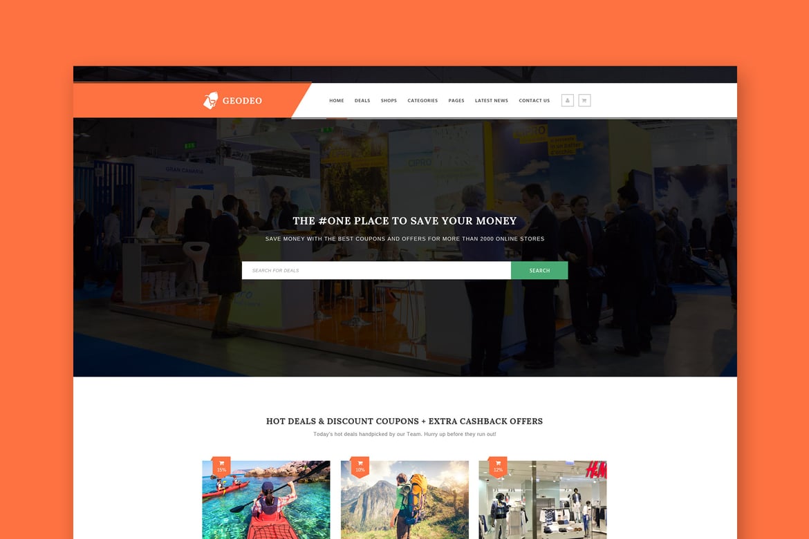 Geodeo - Template Website Kupon & Penawaran Menarik