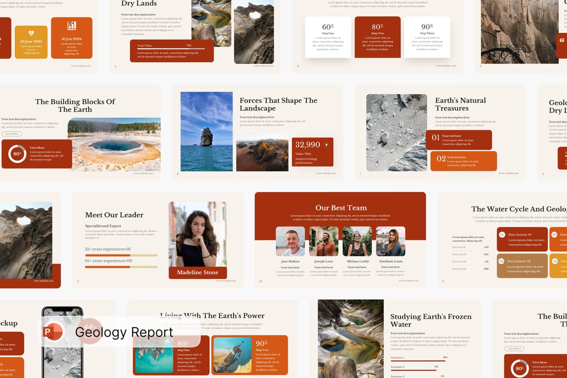 Template PowerPoint Geologi yang Menarik dan Profesional