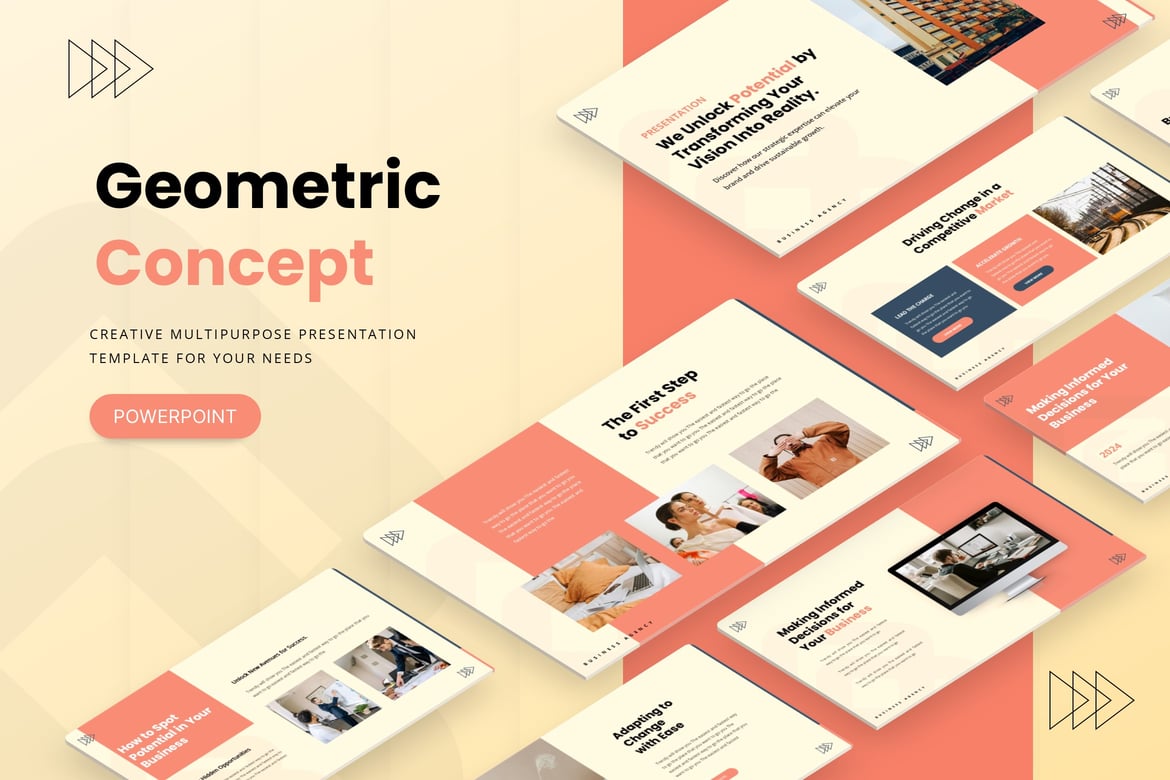 Template Presentasi Geometris - Powerpoint yang Menarik