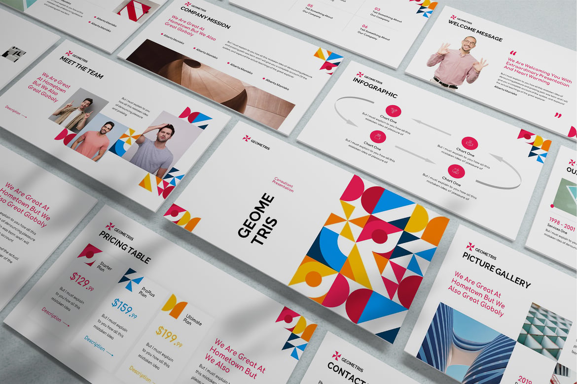 Geometris - Template Powerpoint Geometris yang Menarik