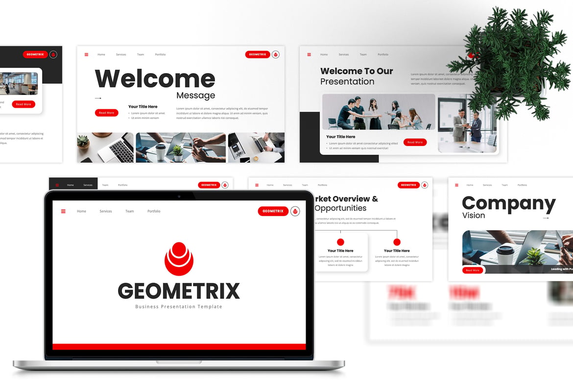 Geometrix - Template PowerPoint Bisnis yang Modern dan Kreatif