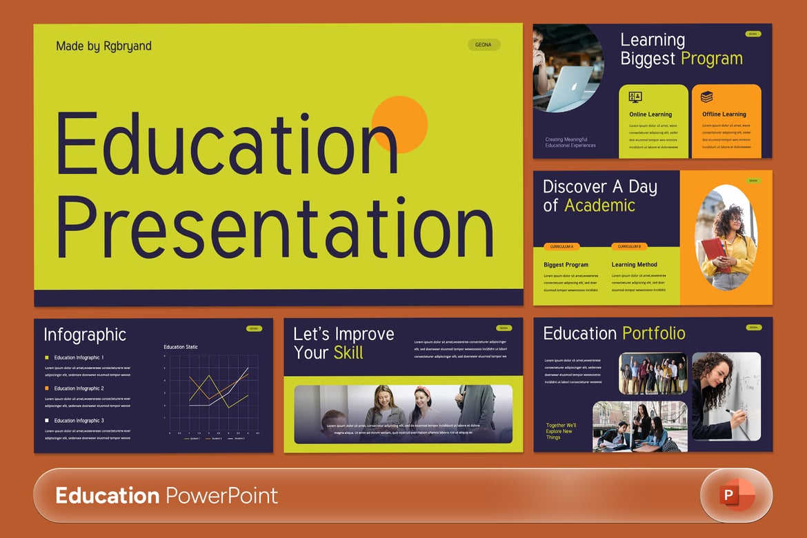 Geona - Template PowerPoint Edukasi yang Profesional