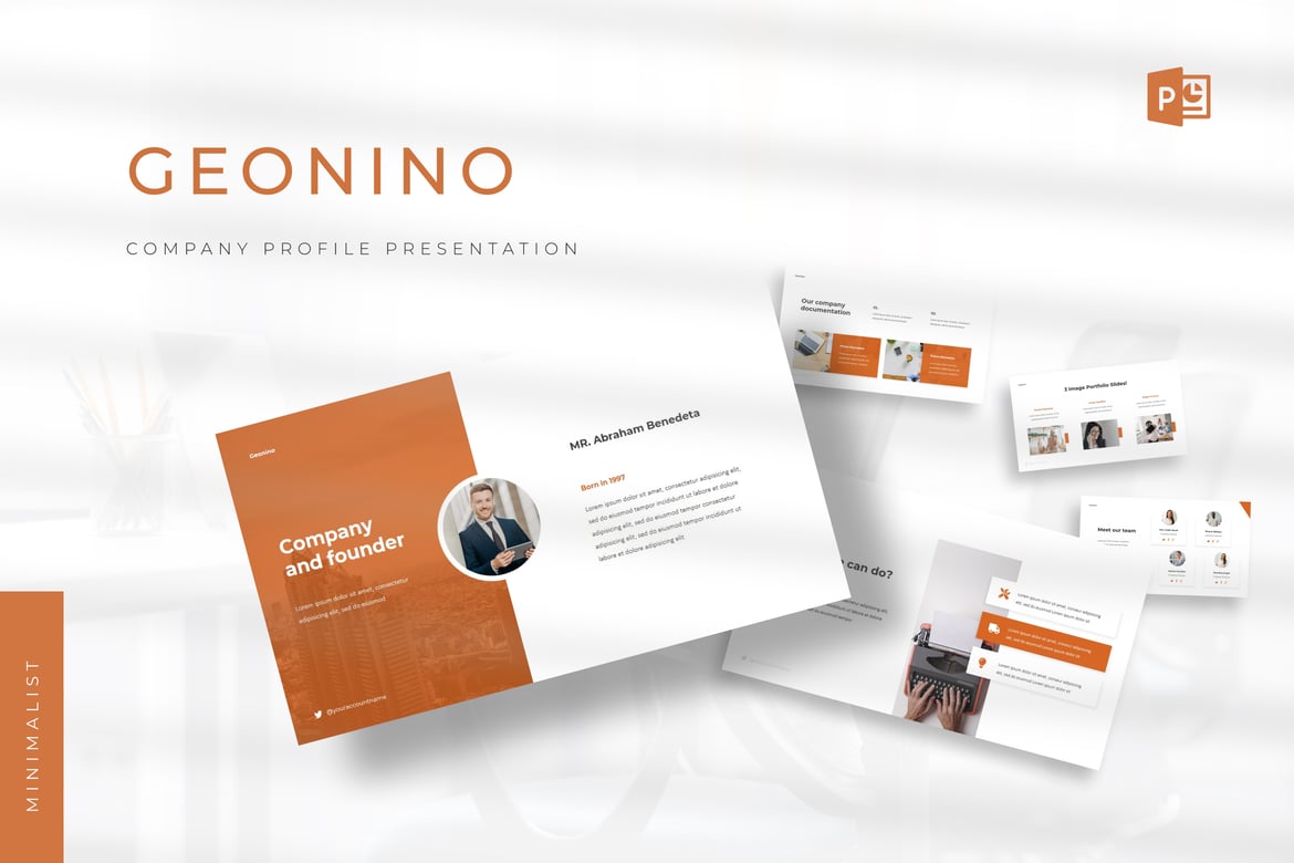 Geonino - Template Presentasi Profil Perusahaan yang Menarik