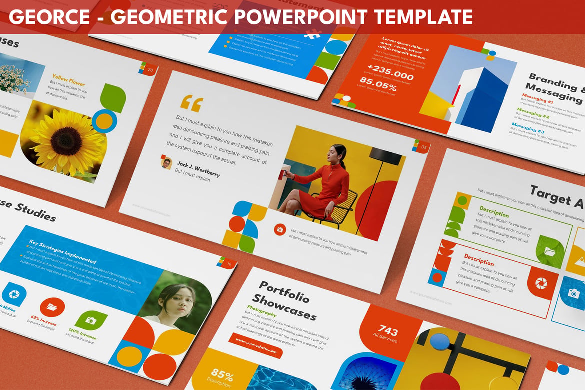 Georce - Template Presentasi Geometris yang Menawan