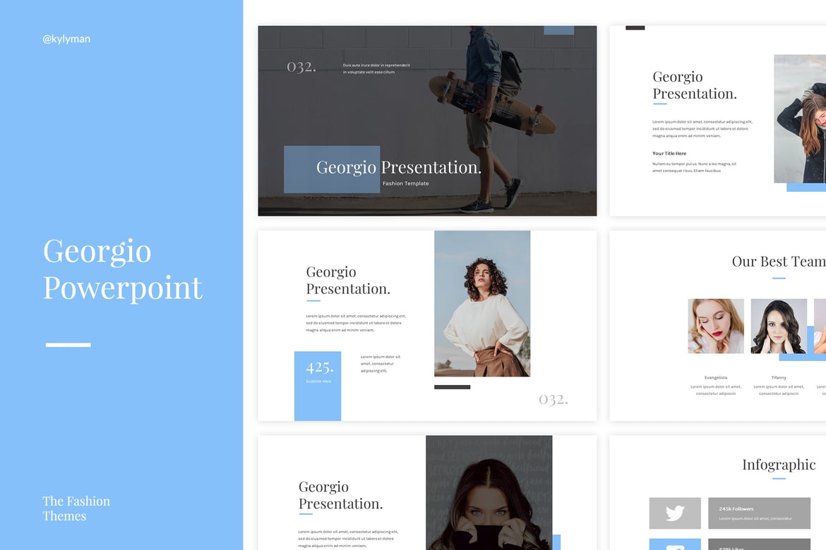Template Powerpoint Georgio - Desain Minimalis yang Kreatif