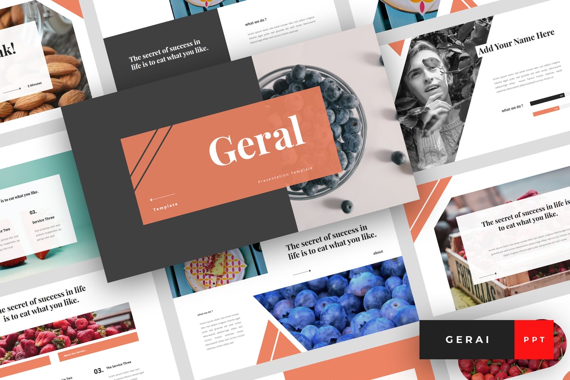 Template PowerPoint Gerai - Solusi Presentasi Makanan yang Menarik
