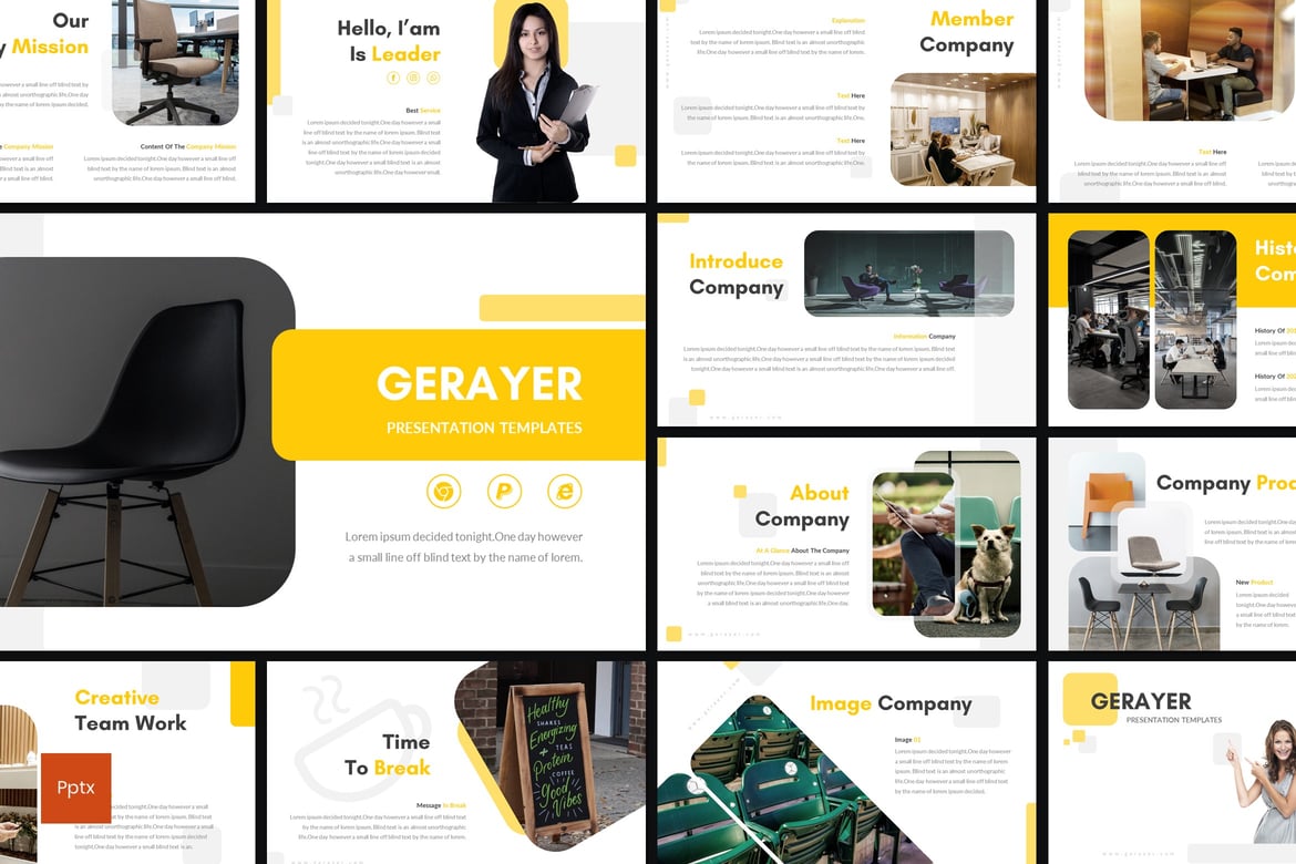 Gerayer - Template Presentasi PowerPoint Kreatif dan Minimalis