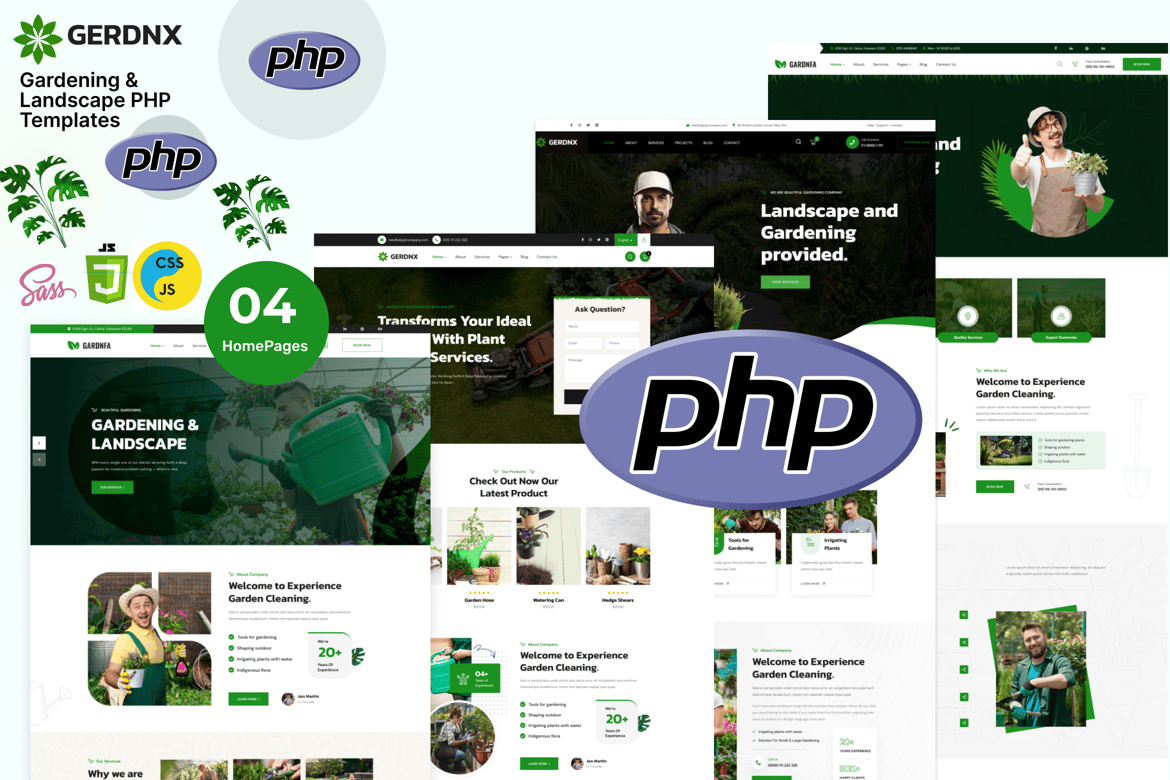 Gerdnx – Template Website PHP untuk Pertanian dan Lanskap yang Menawan