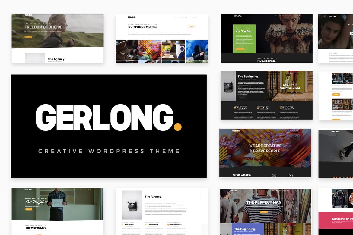 Gerlong - Tema WordPress Portofolio Responsif untuk Kreatif dan Agensi