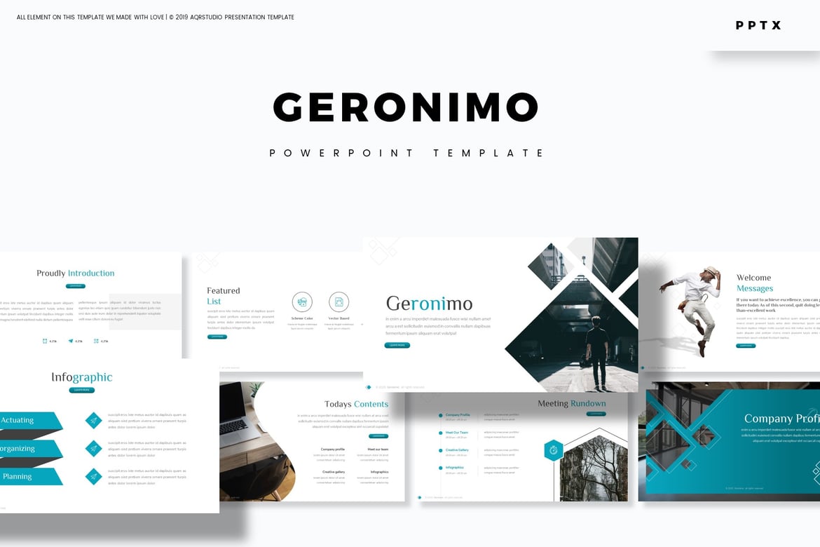 Template PowerPoint Geronimo - Solusi Presentasi Profesional