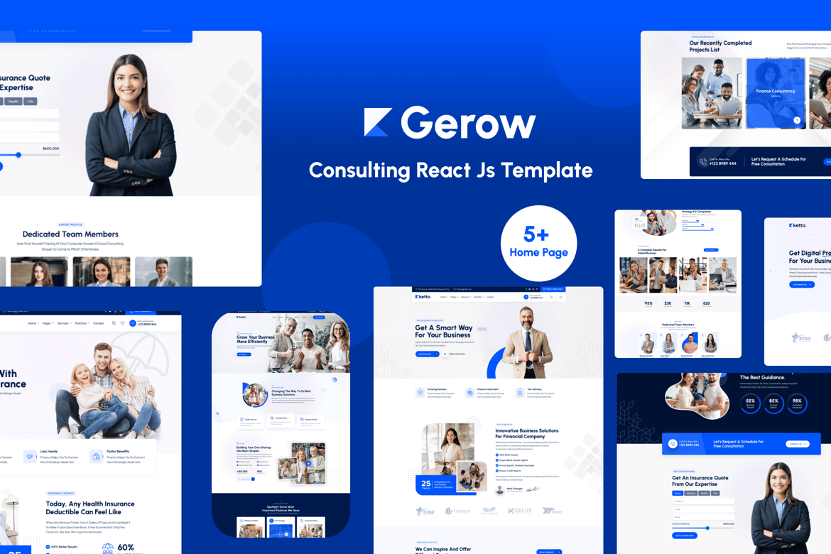 Gerow - Template Website Konsultasi Bisnis Menggunakan ReactJS