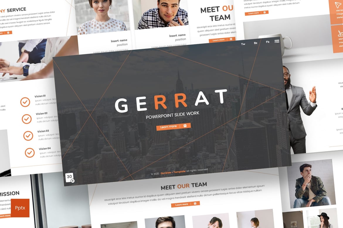 Gerrat - Template Powerpoint Bisnis yang Kreatif dan Minimalis