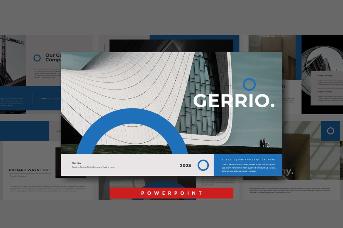 Template Presentasi PowerPoint Gerrio yang Menarik dan Profesional