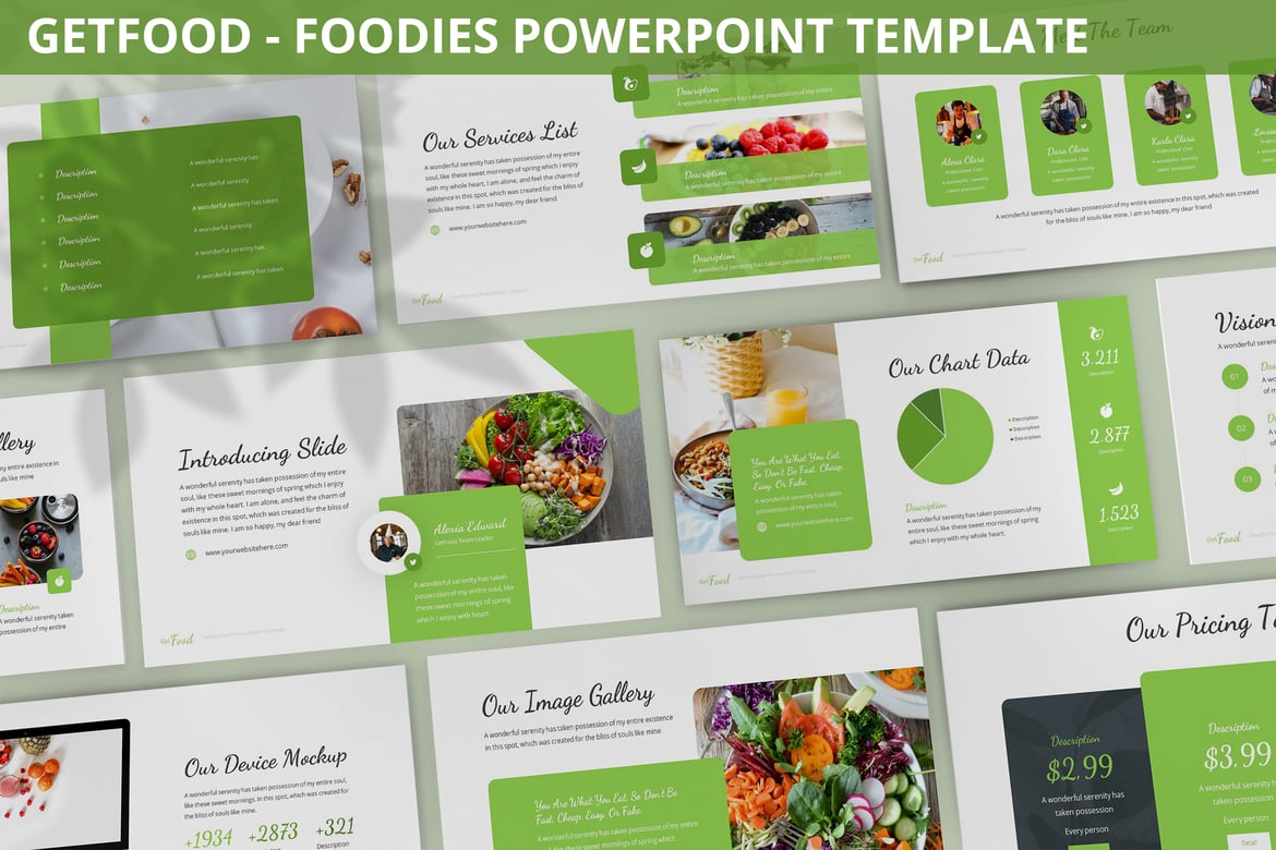 GetFood - Template Presentasi PowerPoint untuk Penggemar Kuliner