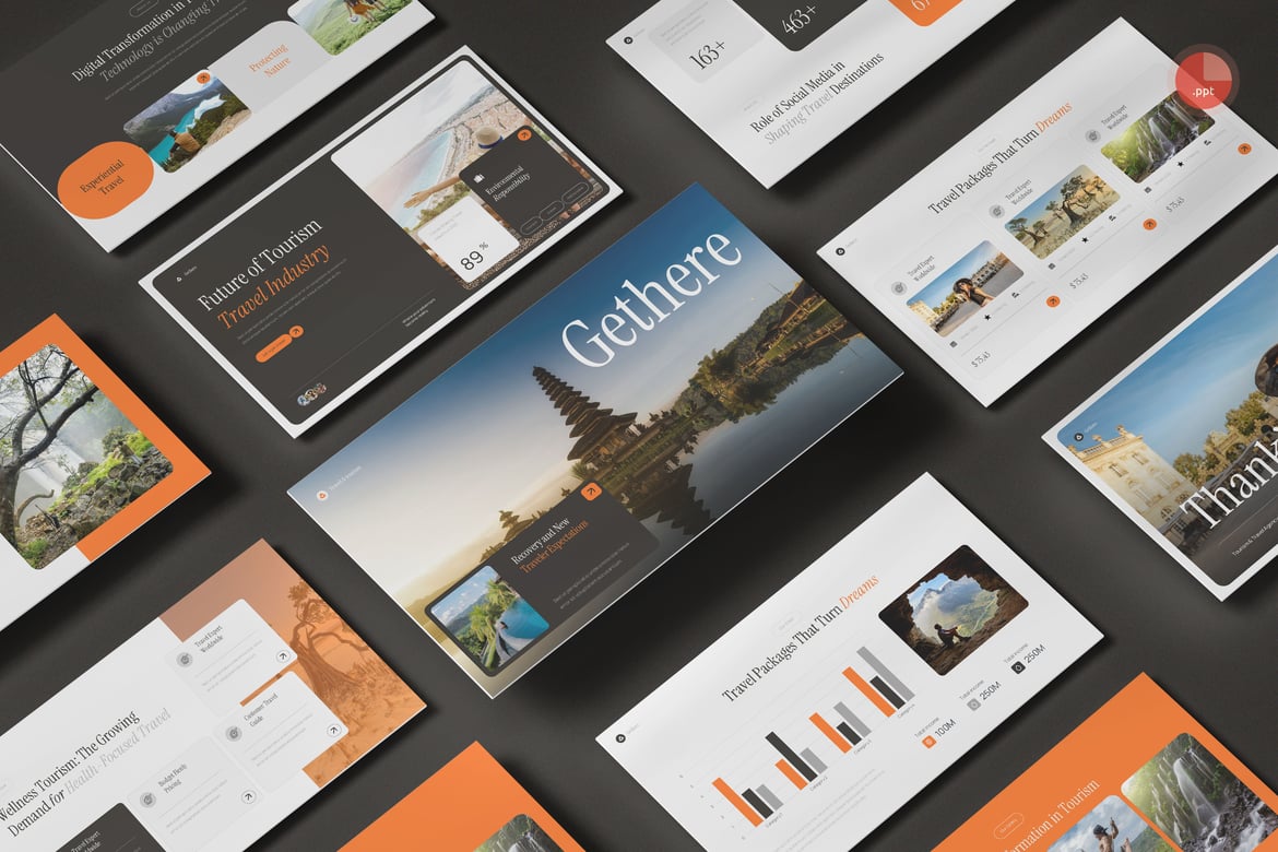 Gethere - Template Presentasi PowerPoint untuk Pariwisata