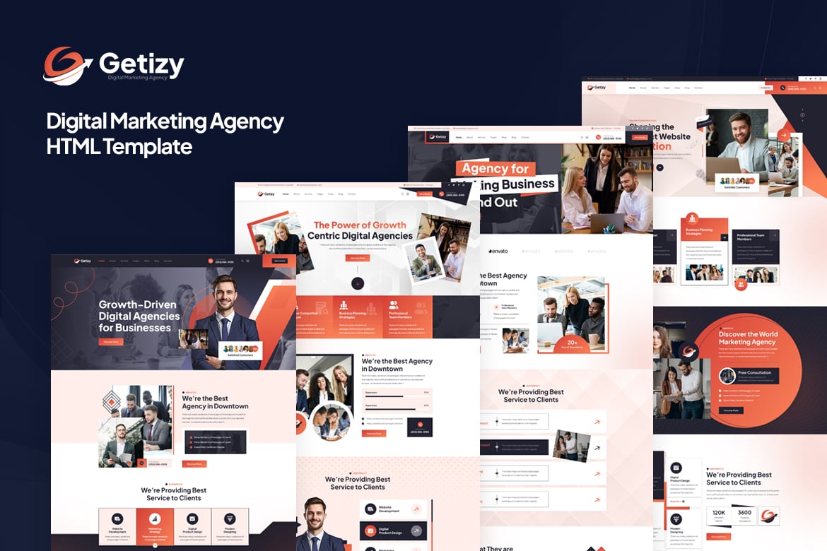 Getizy - Template Website Digital Marketing yang Modern dan Profesional