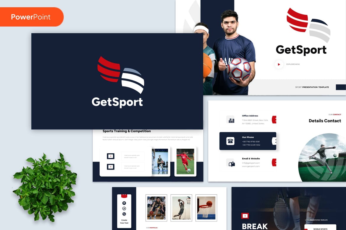 Template Presentasi Olahraga Getsport - PowerPoint yang Menarik