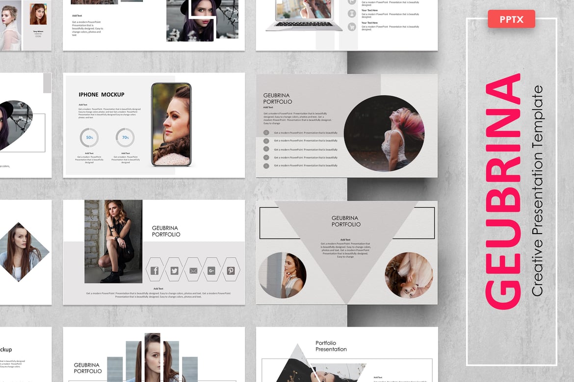 Geubrina - Template Presentasi PowerPoint Modern dan Minimalis