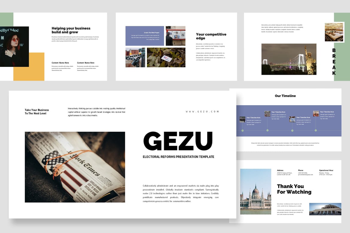 Template PowerPoint Kampanye Politik Gezu: Solusi Presentasi Efektif