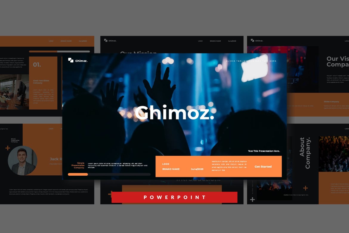 Template Presentasi PowerPoint Ghimoz yang Menarik