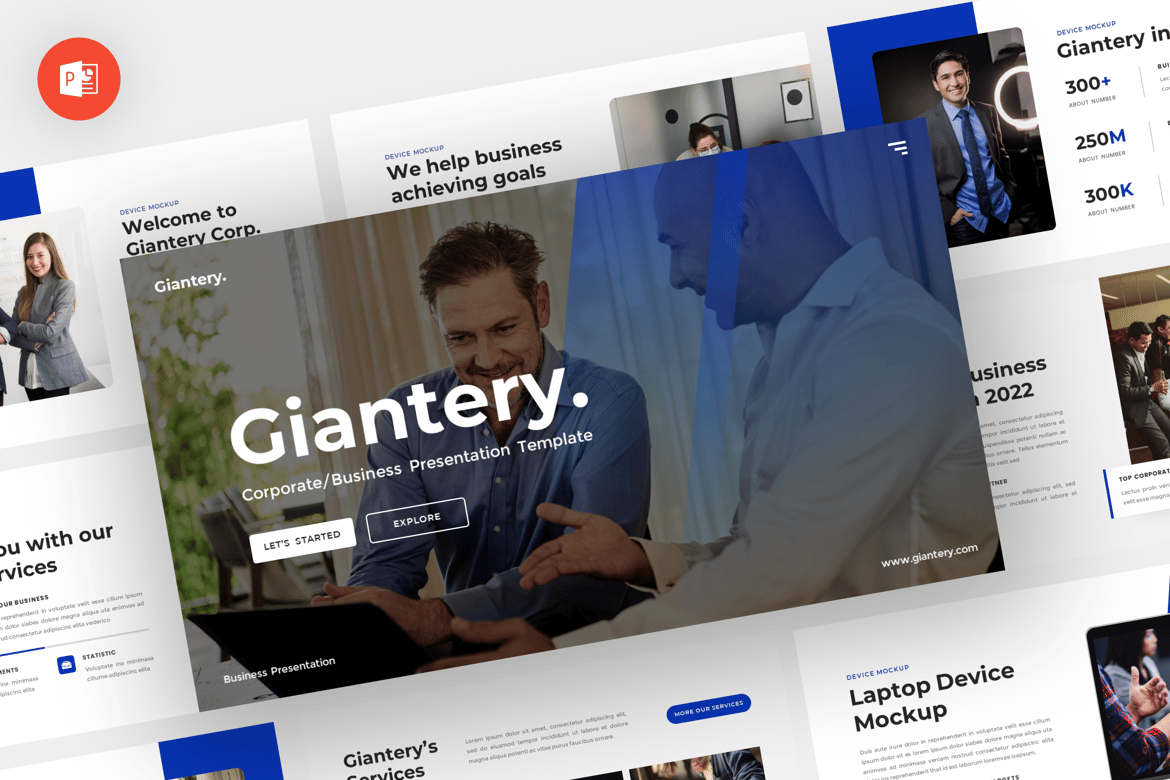 Giantery - Template Presentasi Powerpoint Profesional dan Modern