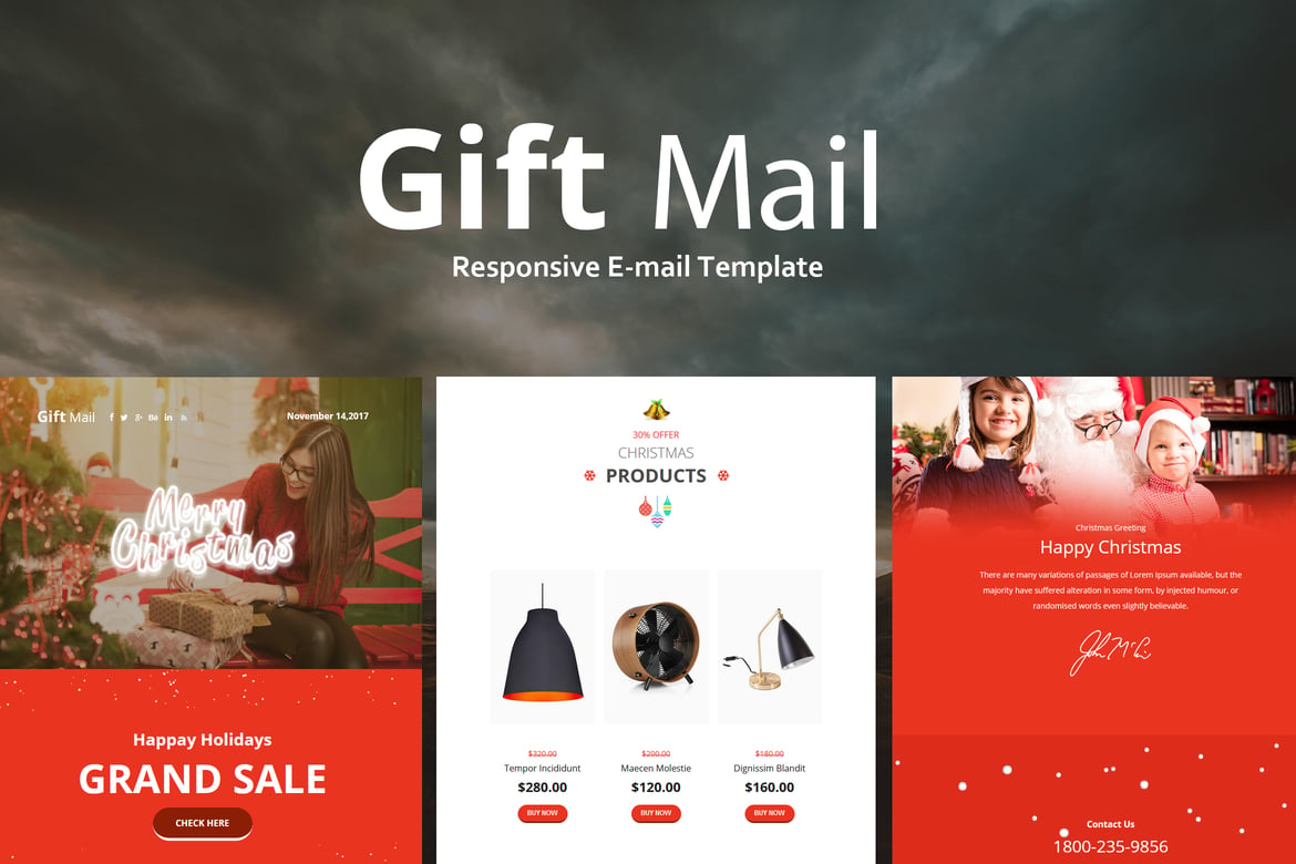 Koleksi Template Email Natal - Desain Modern dan Responsif