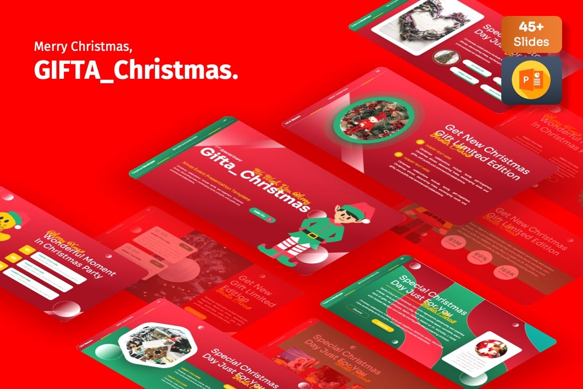 Template Presentasi PowerPoint Natal - Gifta