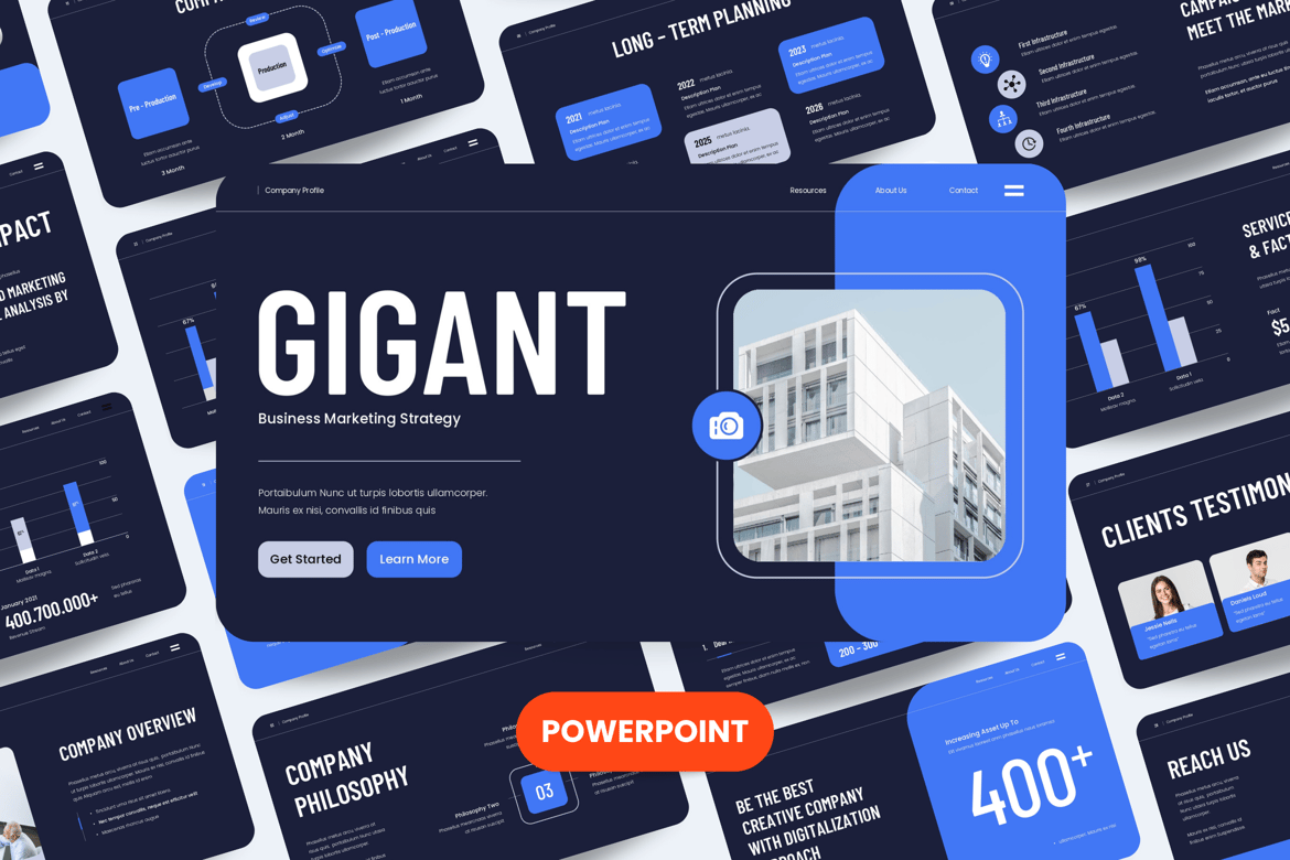 Template Presentasi Bisnis Digital GIGANT yang Mengesankan