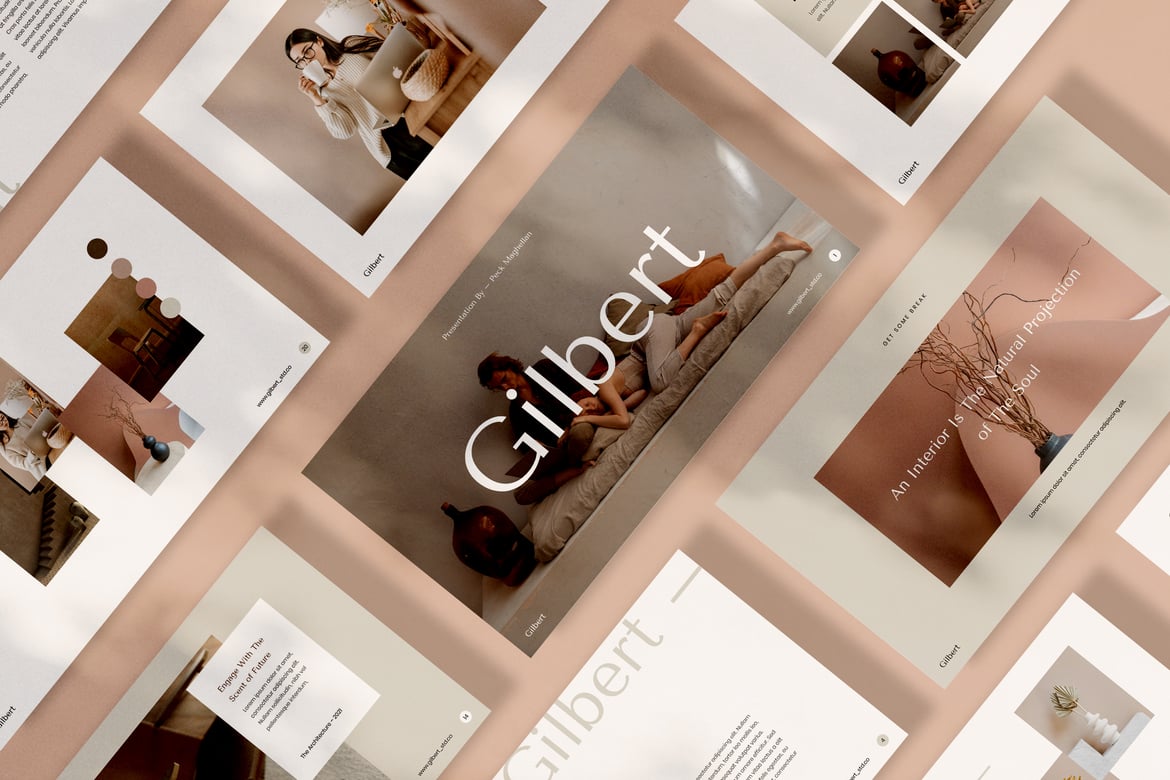 Template PowerPoint Gilbert: Presentasi Minimalis yang Menarik
