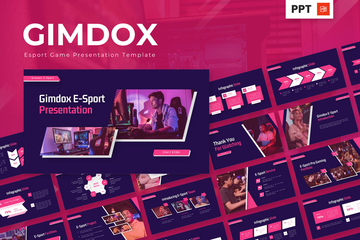 Gimdox - Template Powerpoint Esport yang Menarik dan Profesional