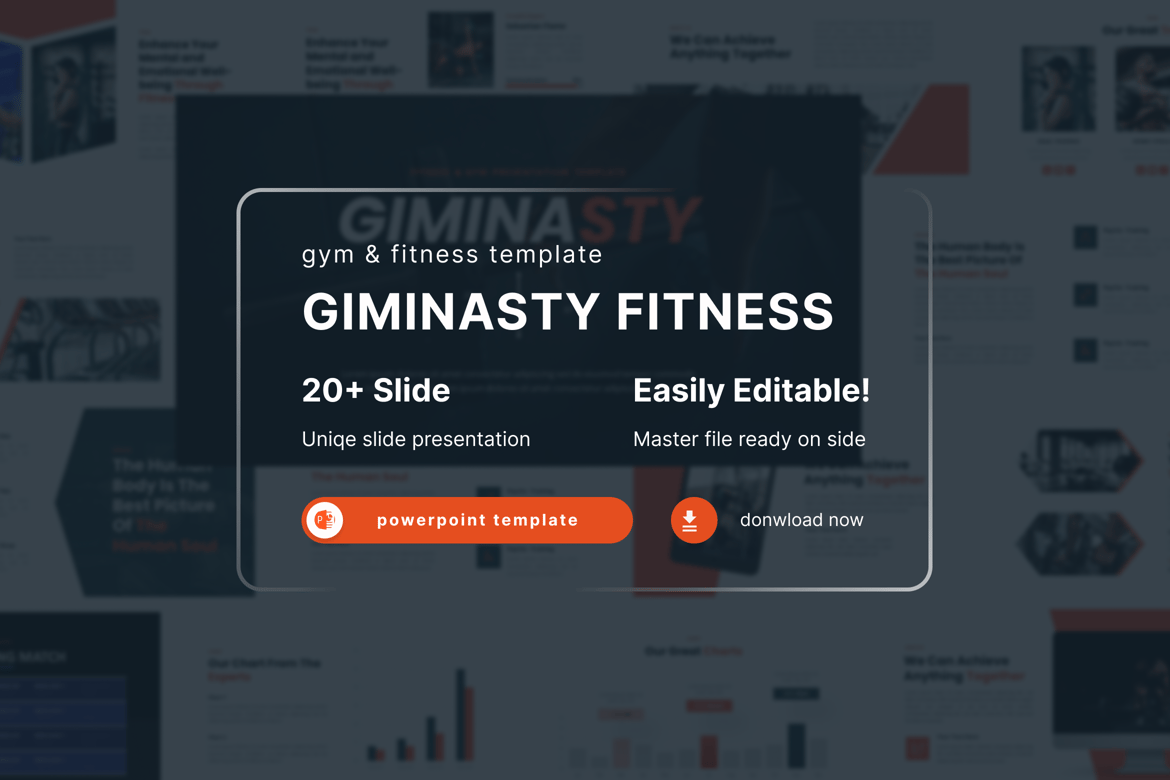 Template Presentasi Giminasty – Solusi Powerpoint untuk Gym & Fitness